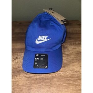 Nike Embroidered Logo Swoosh Club Hat FB5368 480 Blue L/XL Unisex New With Tags